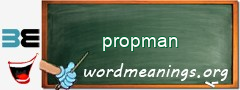 WordMeaning blackboard for propman